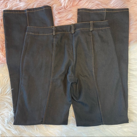 Parallel Straight Leather Zipper Detail Anthropologie Jeans NWOT Size 6 - Picture 2 of 5